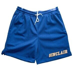 NWT Sinclair size Large hockey mesh Blue Men's athletic Shorts